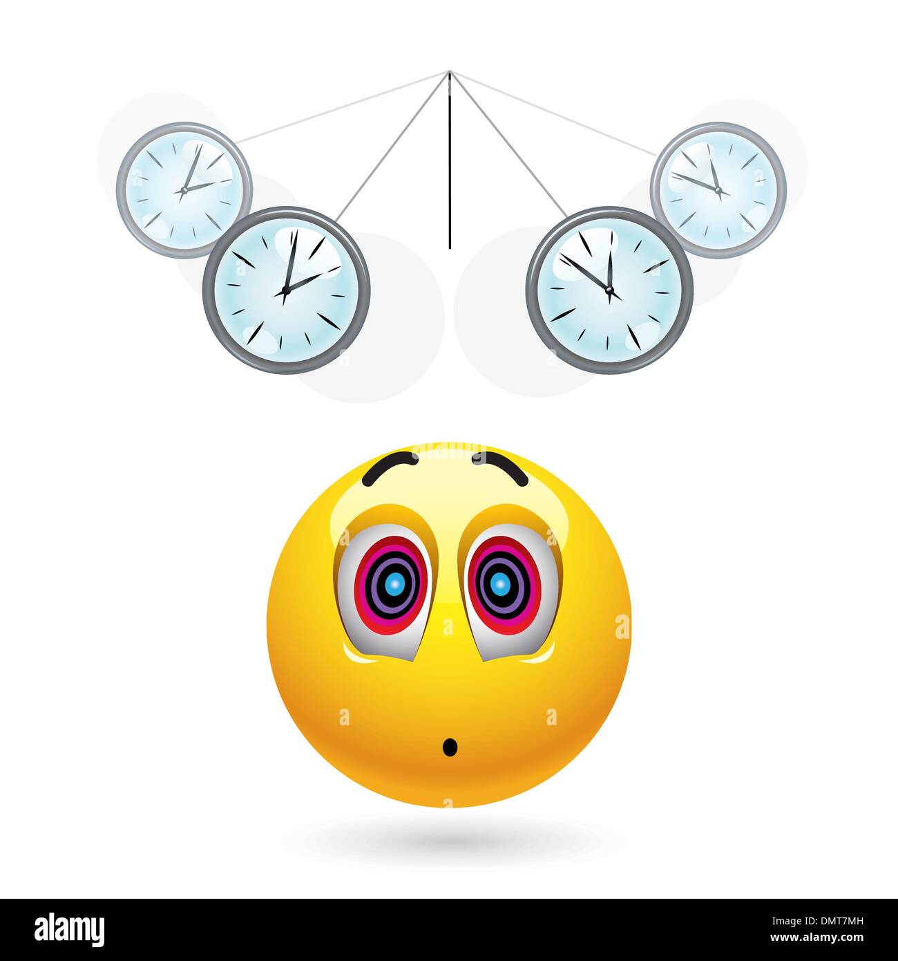 Smiley clock Banque d'images vectorielles Alamy