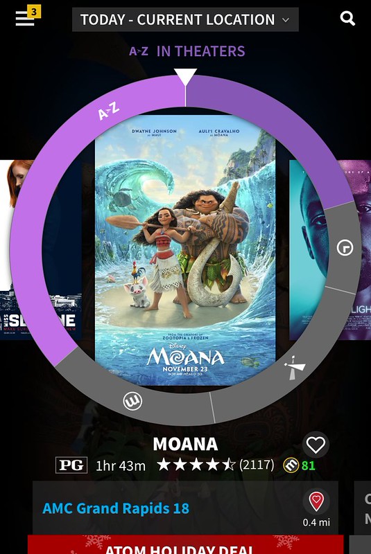 we went to the movies using the atom app + coupon the SIMPLE moms