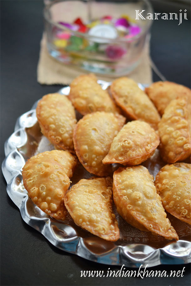 Mawa Gujiya Gujiya (Karanji) Recipe Diwali Sweets Recipes Indian