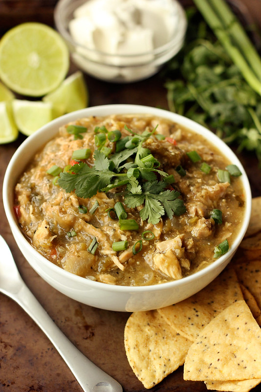 Slow Cooker Chicken Chile Verde {Glutenfree, Dairyfree} Paleo Meal Prep