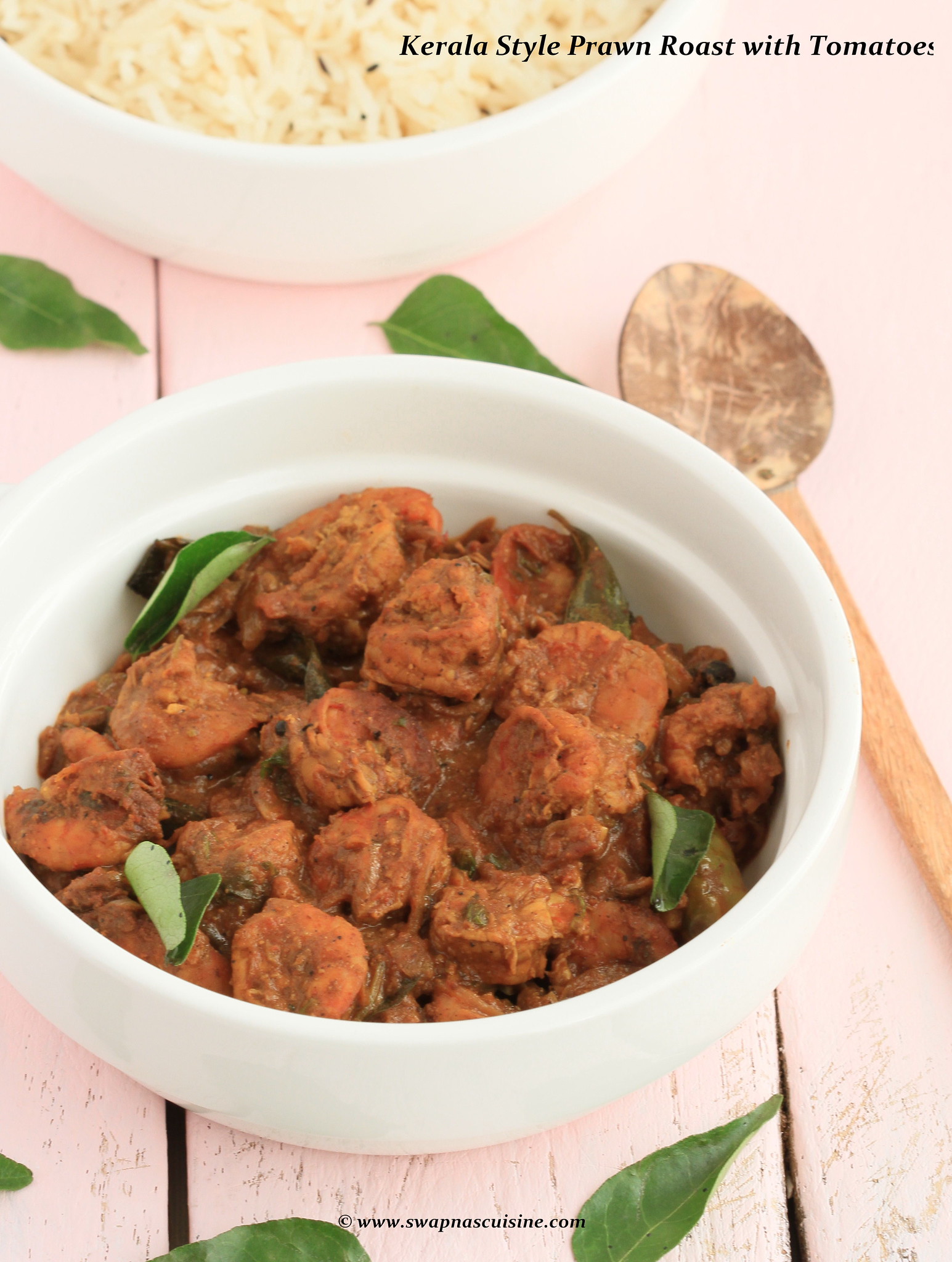 Swapna's Cuisine Chemmen Ularthiyathu / Kerala Style Prawn Roast with
