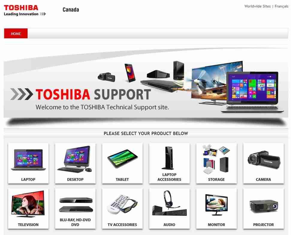 Contact Toshiba Support