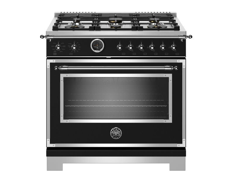 36 inch Dual Fuel Range, 6 Brass Burner, Electric SelfClean Oven