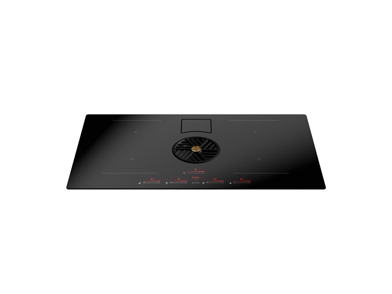 36 Induction downdraft cooktop black glass Bertazzoni