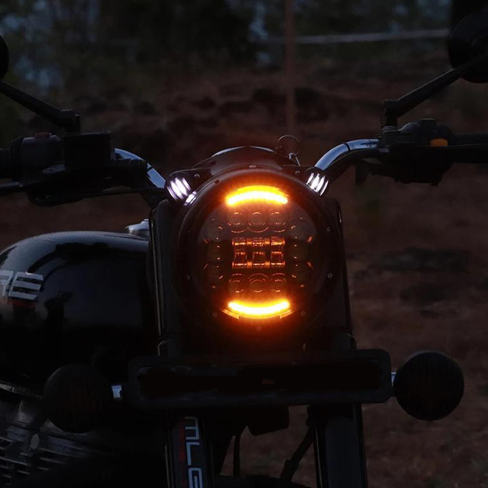 Doxmall E9 DOT SAE 7″ LED Headlight Motorcycle Projector Black with