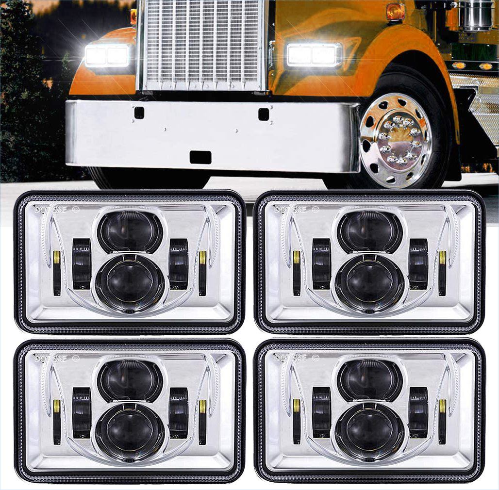 Doxmall New Pair Rectangular 4×6 LED Headlights H4656 H4651 H4652 H4666