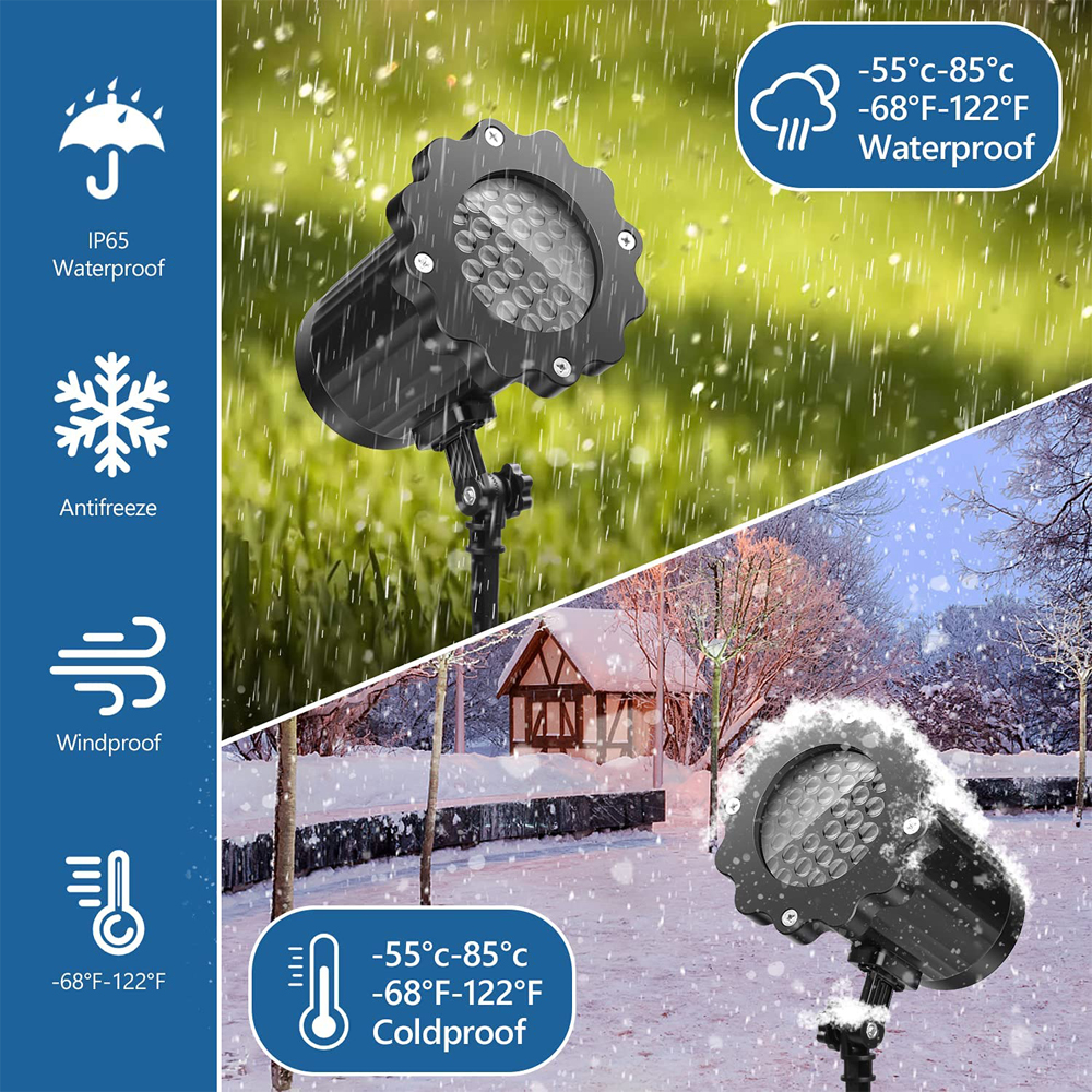 Doxmall Upgraded Snowflake Christmas Projector Indoor Outdoor