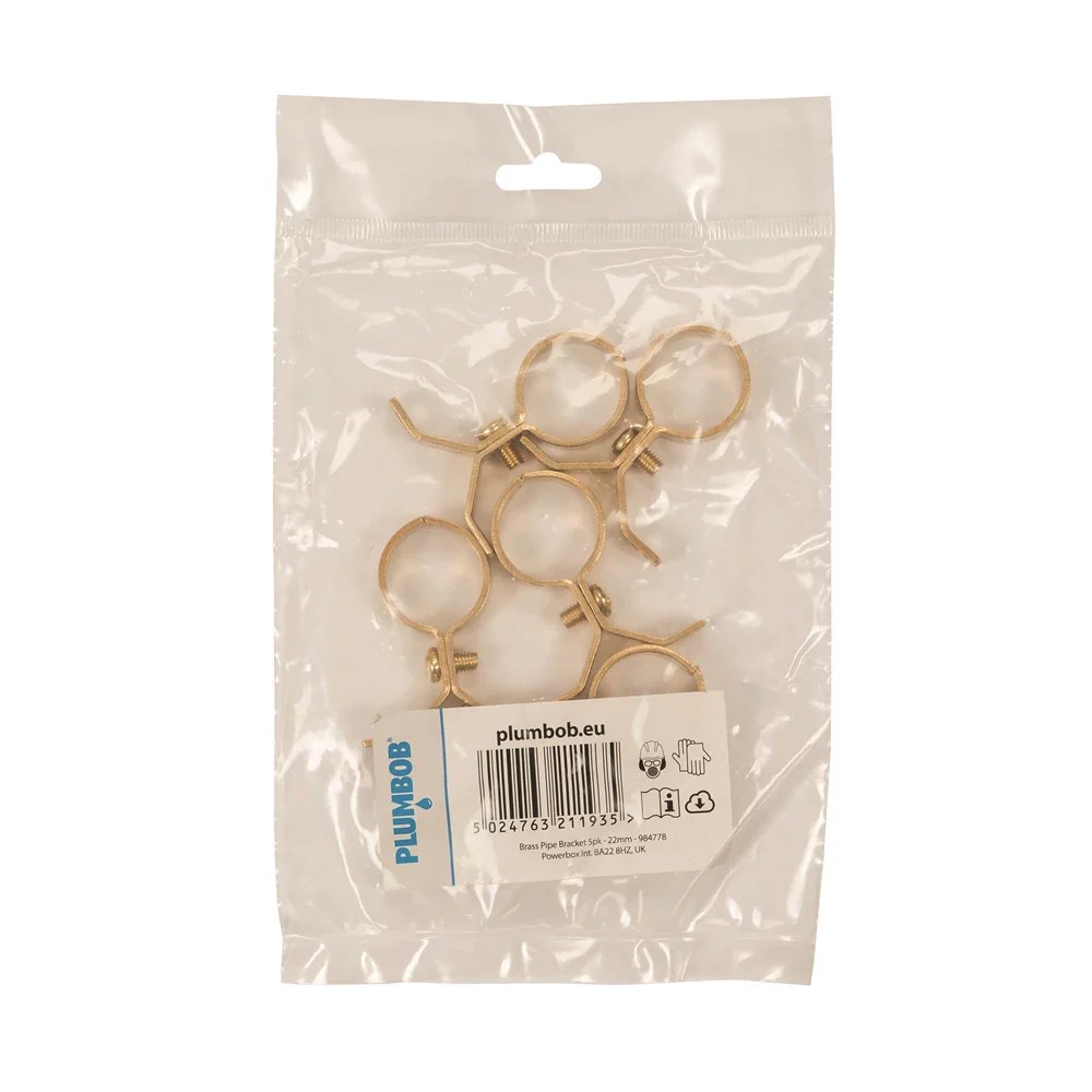 Plumbob Brass Pipe Bracket GS Workwear