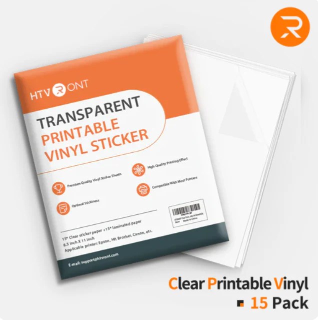 Clear Printable Vinyl Bundle - 8.5"x11" 15 sheets – HTVRONT CA