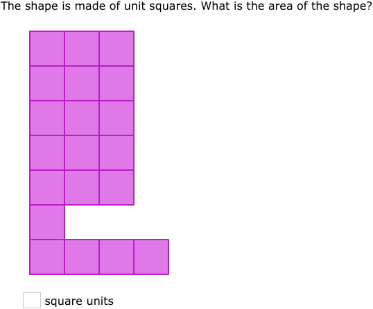 IXL Find the area of figures made of unit squares Grade 4 math
