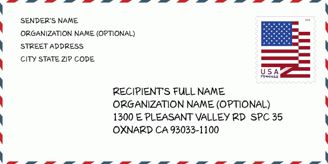ZIP Code 5 93033 OXNARD, CA California United States ZIP Code 5 Plus 4 ️