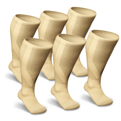 Skin Colored Compression Socks In 6Pack Viasox