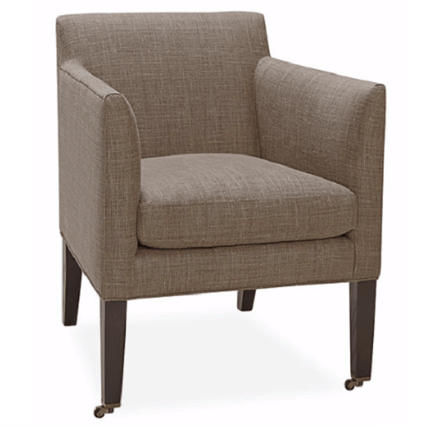 LEE Upholstered Library Chair on Casters Cabana Home