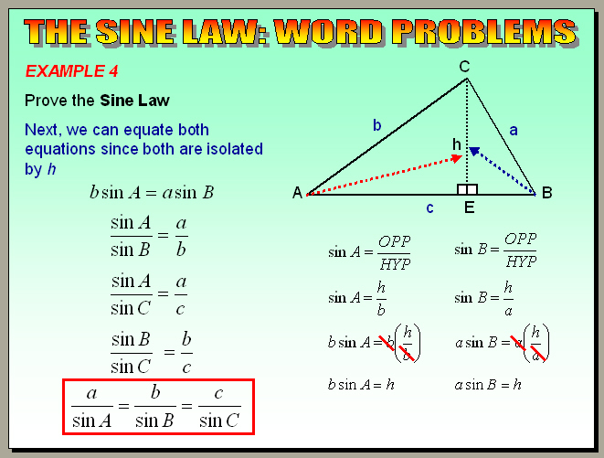 Chapter 6.4 The Sine Law (Word Problems)