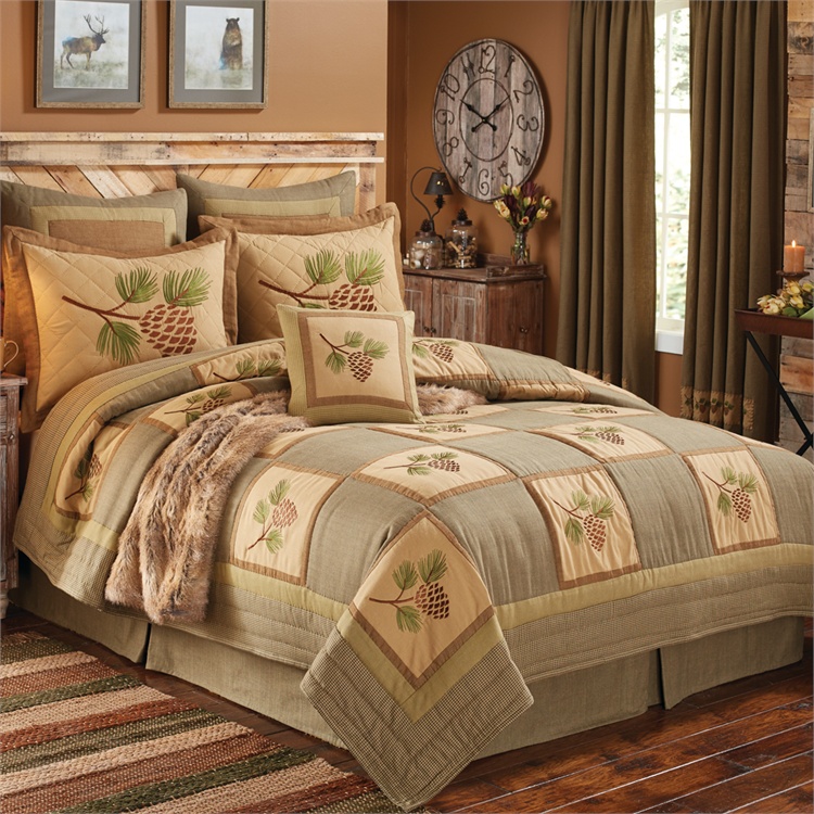 Bedroom Rustic Cabin Furniture Bedding and Rugs