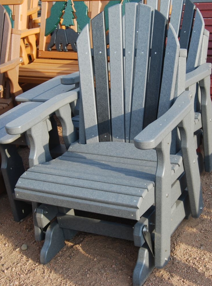Poly Lumber Outdoor Fan Back Swivel Glider