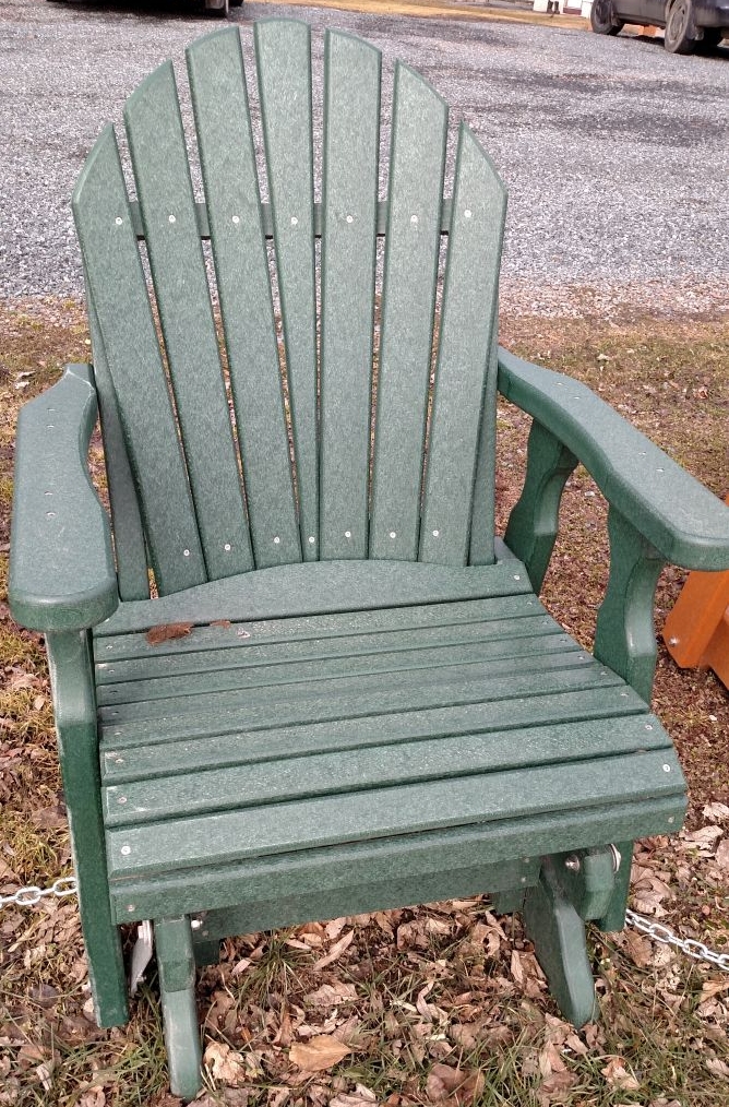 Poly Lumber Outdoor Fan Back Swivel Glider
