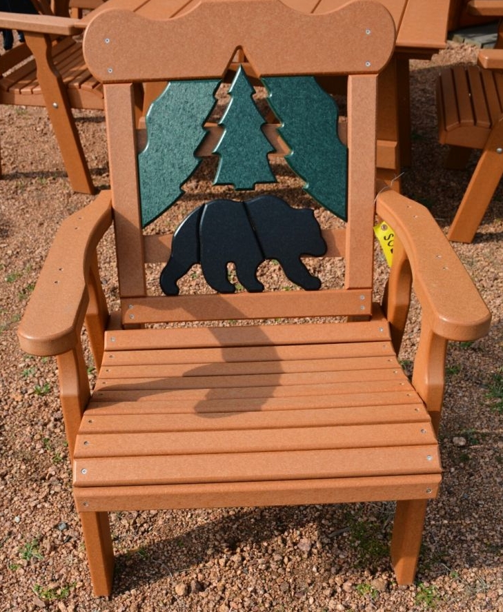 Poly Lumber Outdoor Bear Stationary Chair