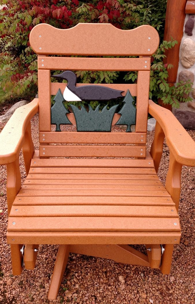 Poly Lumber Outdoor Loon Swivel Glider