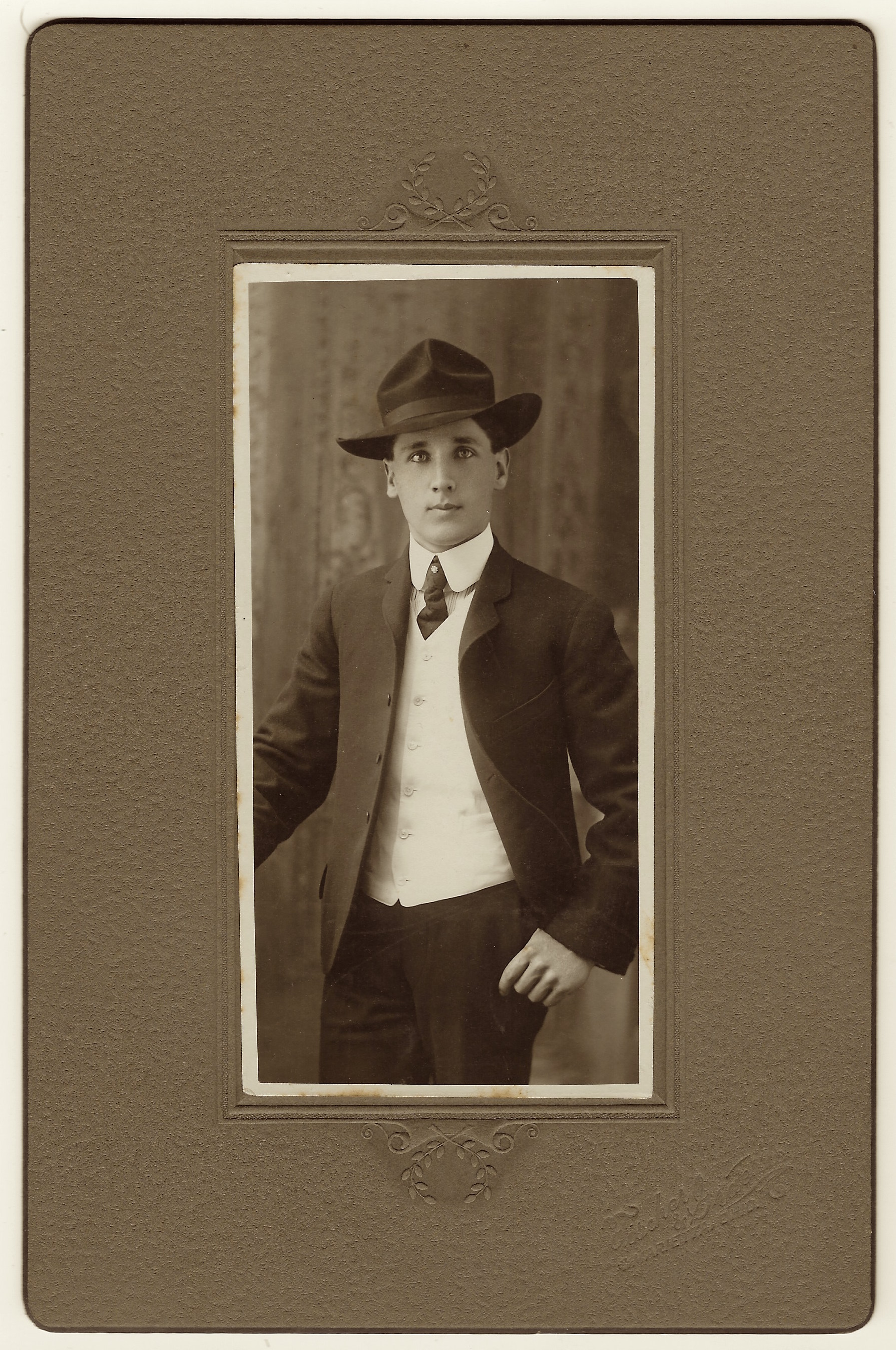 AN INCREDIBLY DAPPER YOUNG MAN IN MARIETTA, OHIO (1903) THE CARD GALLERY