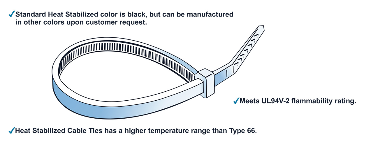 Heat Stabilized Cable Ties AllStates Inc. Cable Ties