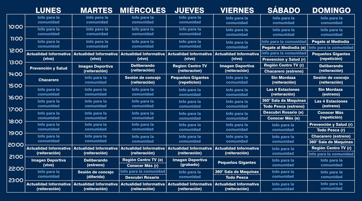 Programación Cable Imagen Armstrong