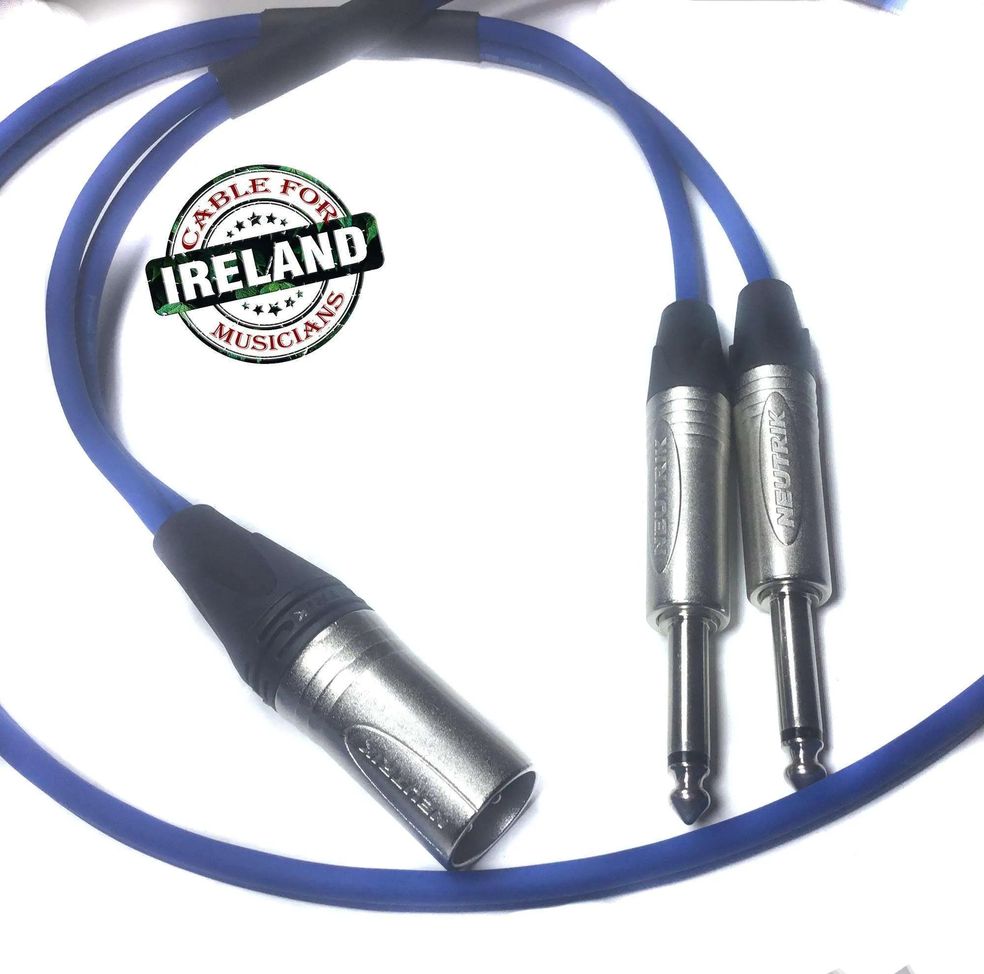 Neutrik Balanced Splitter XLR Male To TRS Tail Sommer Peacock Blue