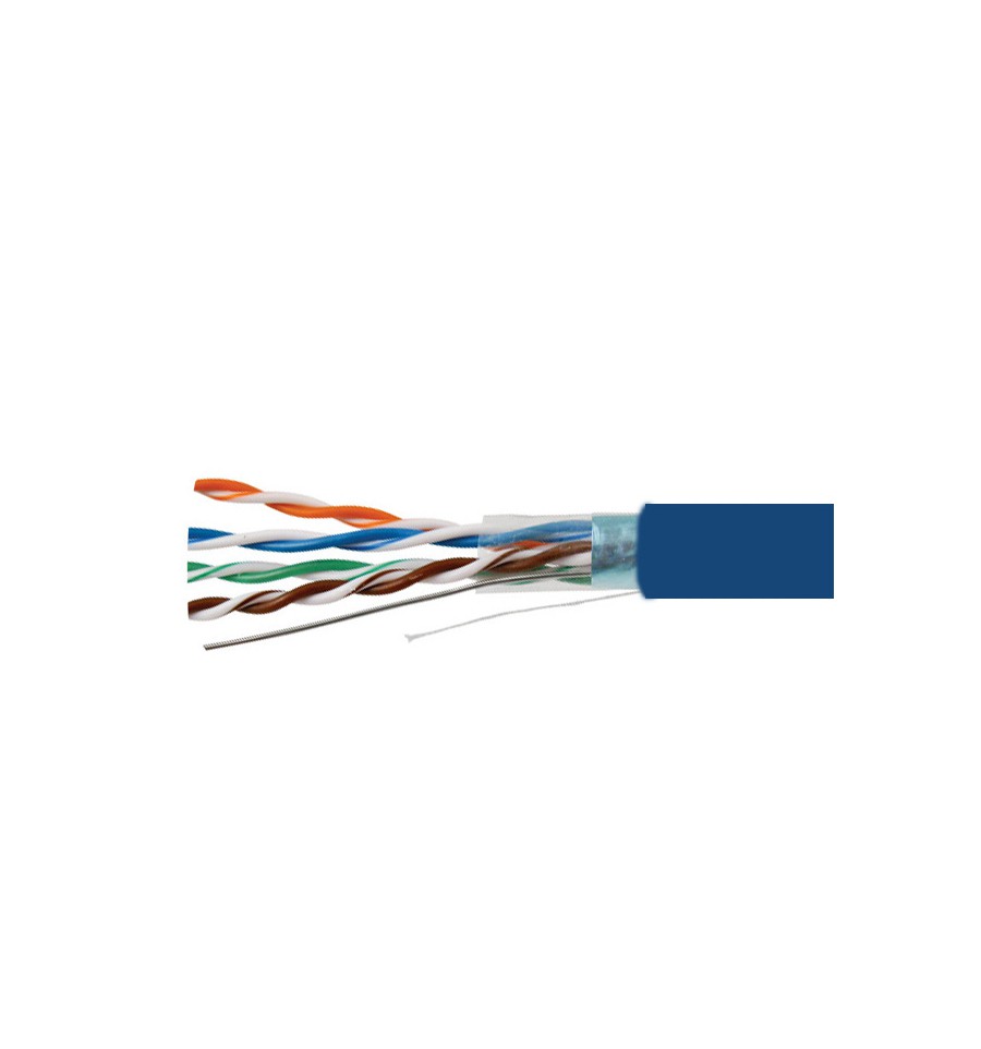 1000Ft Cat6 Stranded STP Copper Bulk Cable Blue Cables4sure Direct