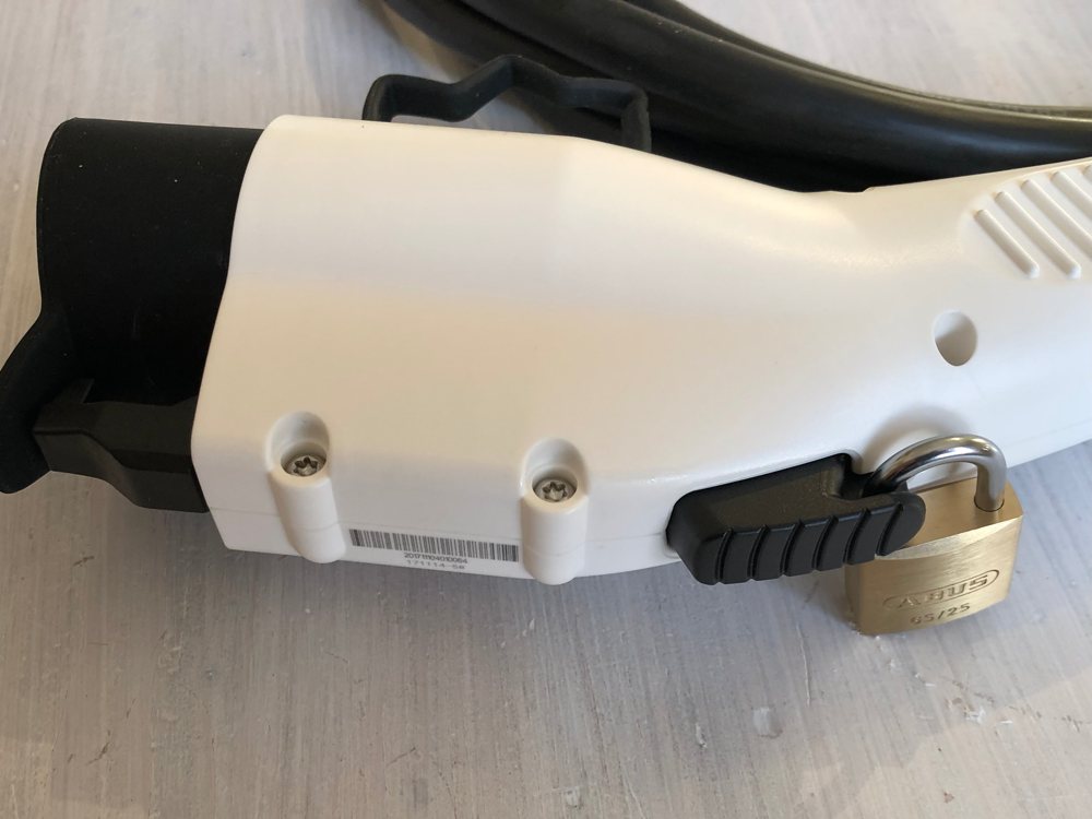 Type 1 charging cable securing Padlock EV Charging Cables