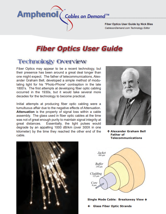 Amphenol Cables on Demand Fiber Optic Cable User Guide • The "Ask the