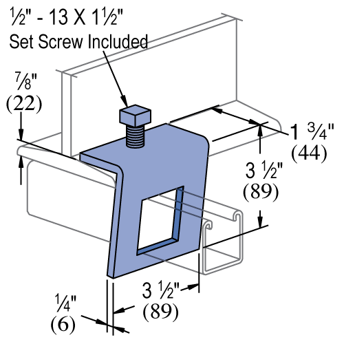 Unistrut P1796 Window Beam Clamp