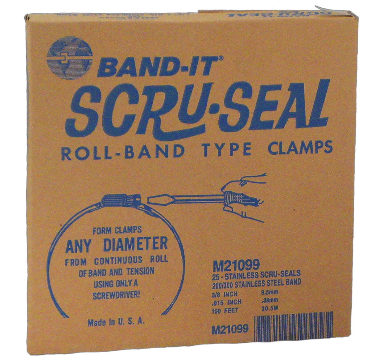 3/8" wide x 0.015" t... 200/300 Stainless Steel BANDIT VALUSTRAP Band