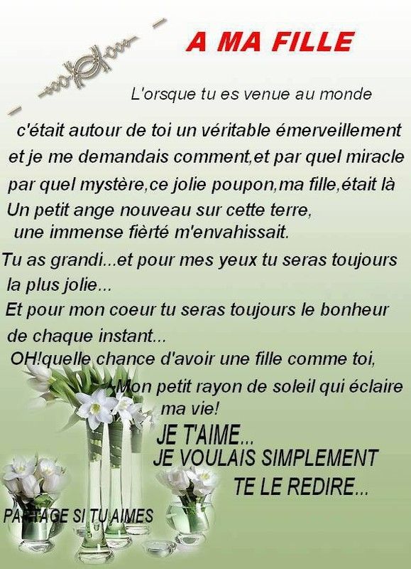 POUR MA FILLE