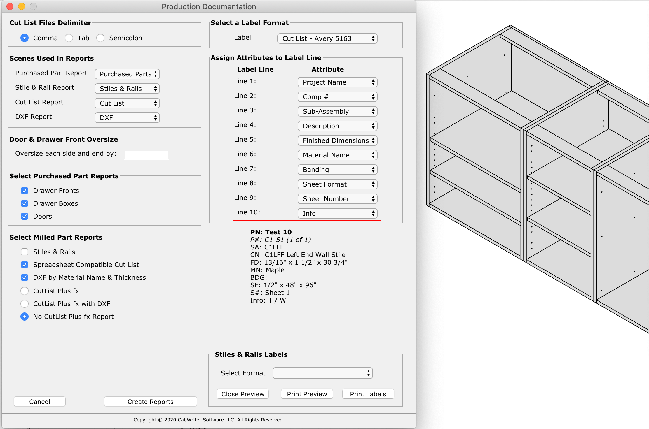 Software With Cut List