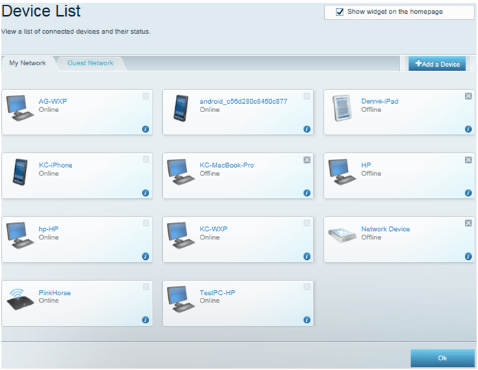 Linksys Official Support Overview of the Device List Tool in Linksys