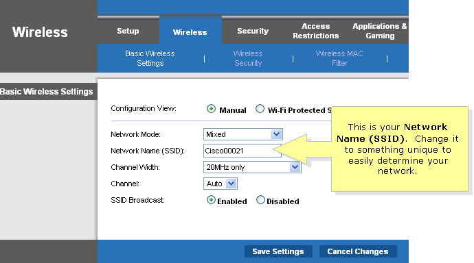 Linksys Official Support Changing the wireless network's name (SSID