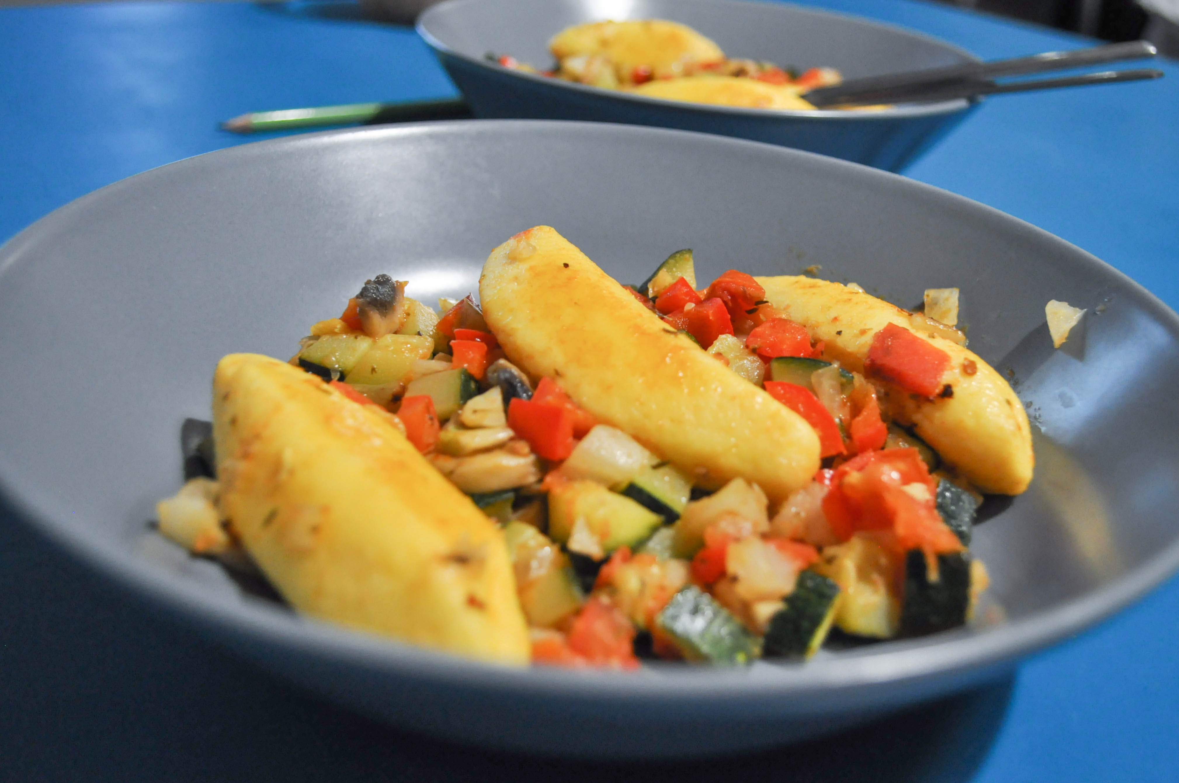 Poêlée de quenelles aux légumes du soleil