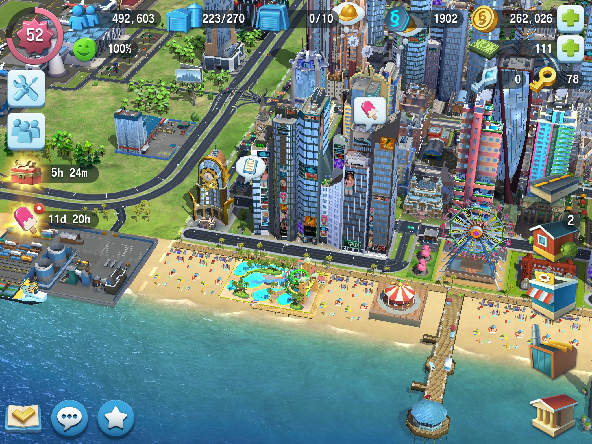 『シムシティ ビルドイット(SIMCITY BUILDIT)』攻略方法とレビュー iPhone/Androidスマホアプリ ドット