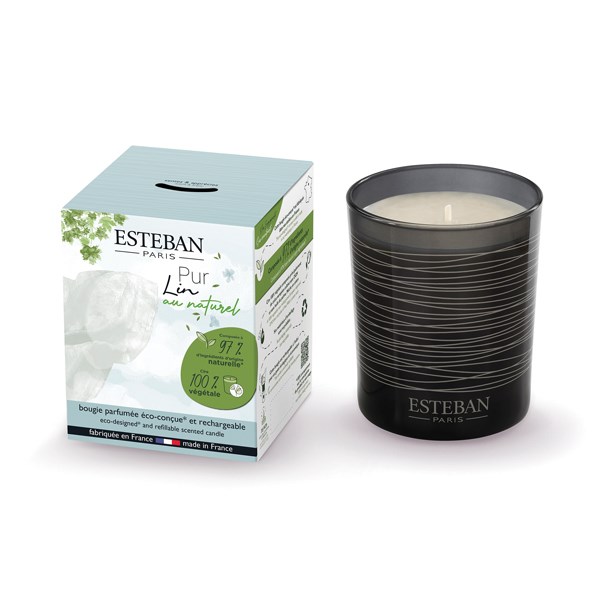 Bougie parfumée Pur Lin naturel Nature & Découvertes