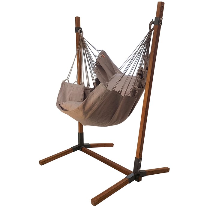 Chaise hamac xl grise avec support Nature & Découvertes