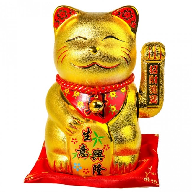 Big chat maneki neko 'bras qui bouge' Nature & Découvertes