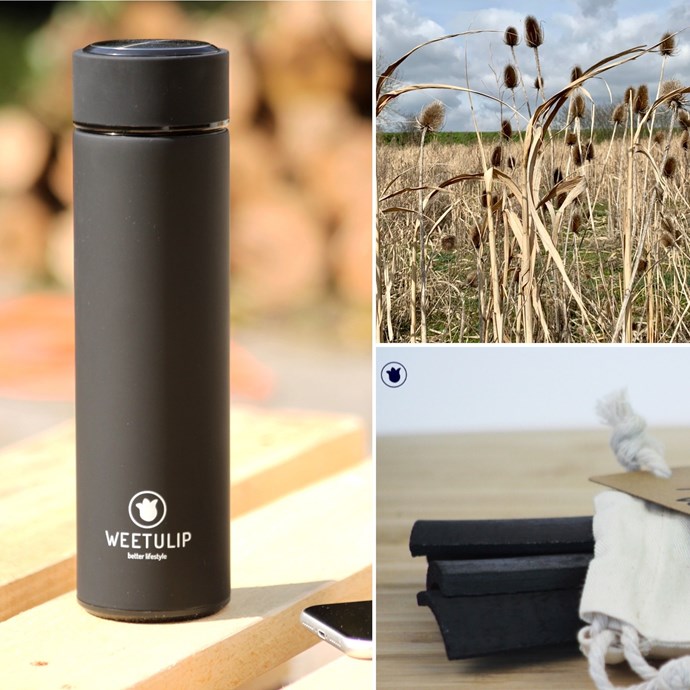 Coffret filtrage eau thermos & charbon Nature