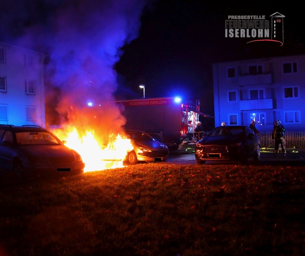 FWMK Fahrzeugbrand am Föhrenweg Pressemitteilung Feuerwehr Iserlohn