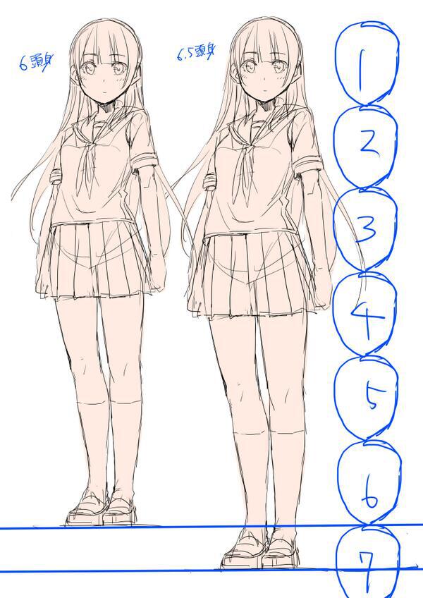 差は明らか！ 0.5頭身だけが異なるイラストを並べてみた トゥギャッチ