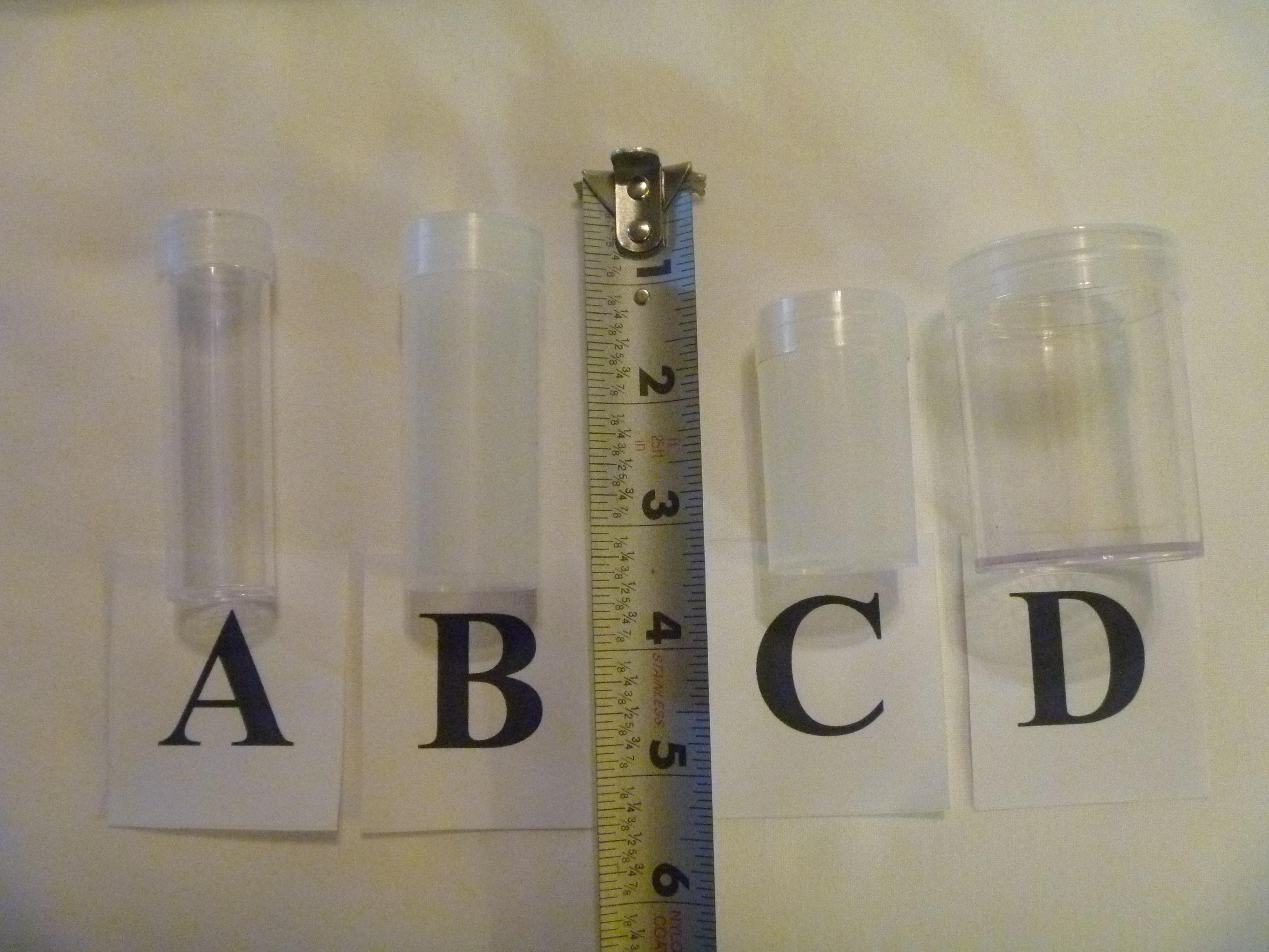 ScrewTop Plastic Tubes 4 Pk Geocache Hides