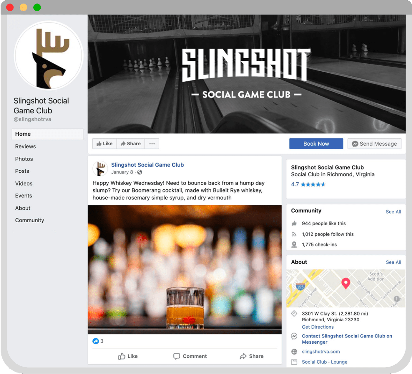 Slingshot Social Game Club CACHE
