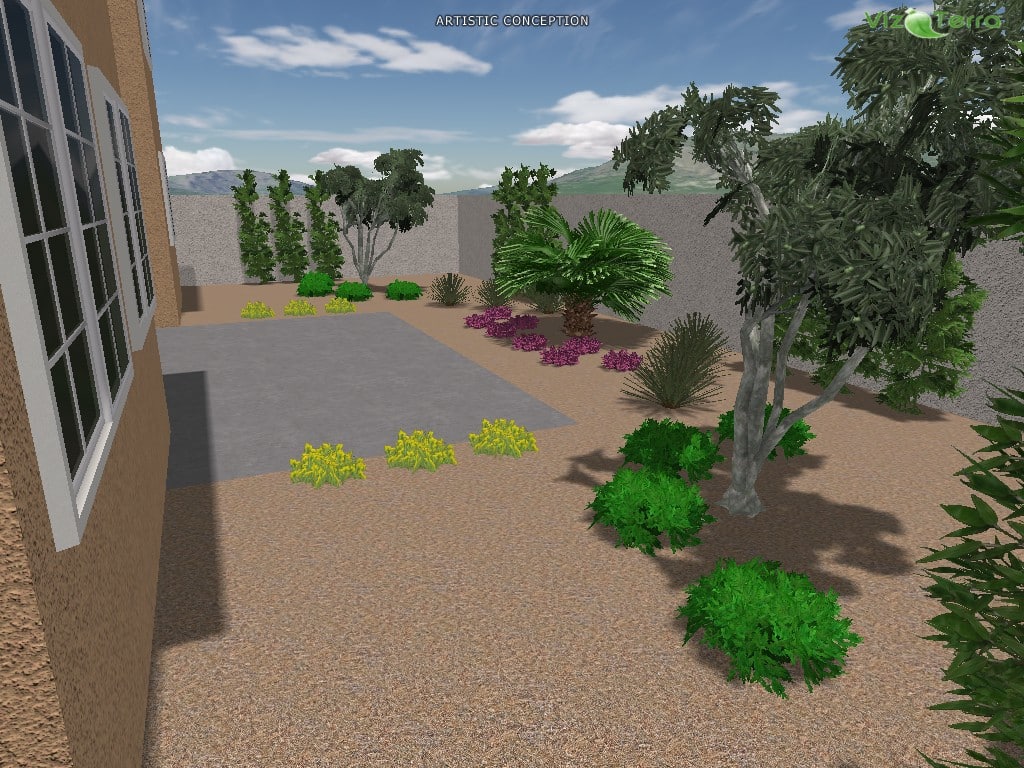 4 Different 3D Design Variations Cacti Landscapes
