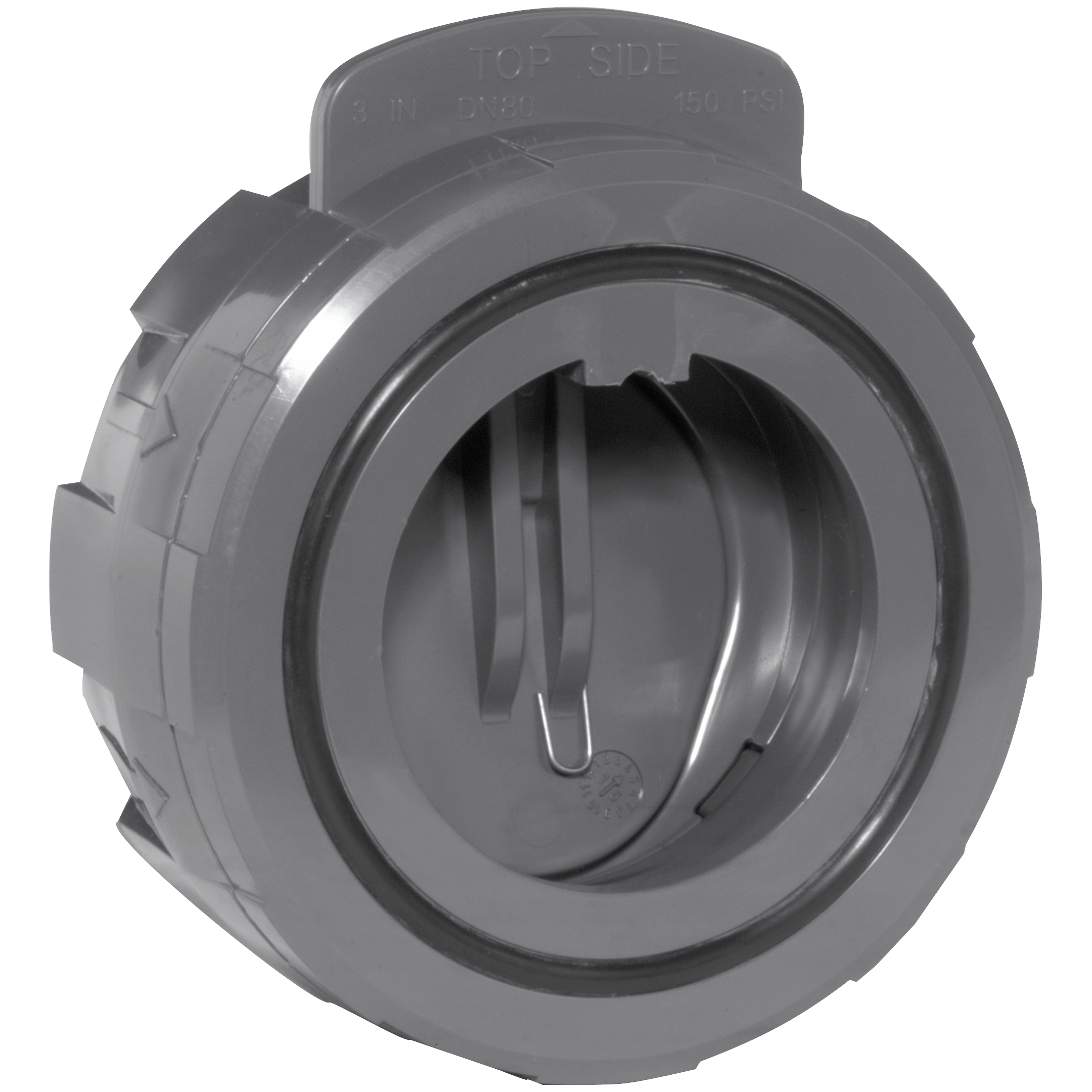 Item WCV1300VS, 3" PVC Full Pattern Wafer Check Valve w/SS spring