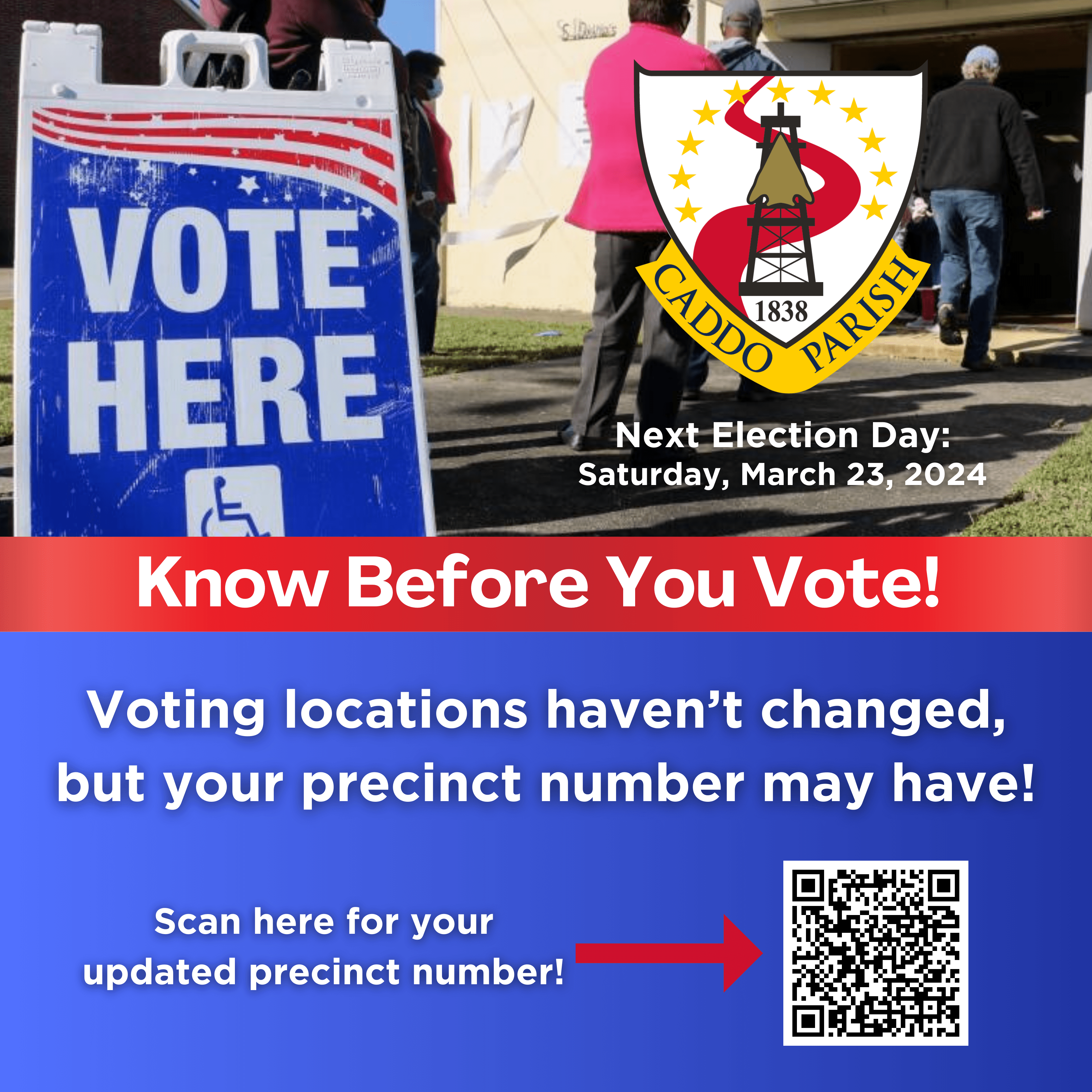 Know Before You Vote Precinct Numbers Updated! Parish of Caddo