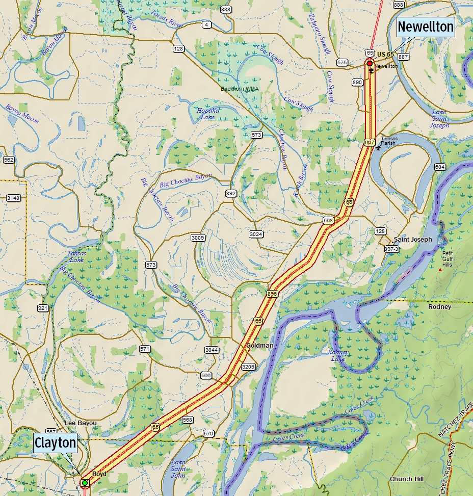 American Auto TrailGreat River Road (Clayton to Newellton LA